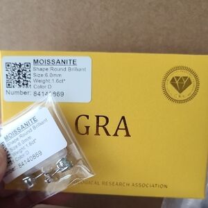 Moissanite Blue Topaz Round Brilliant Screw Back Earrings